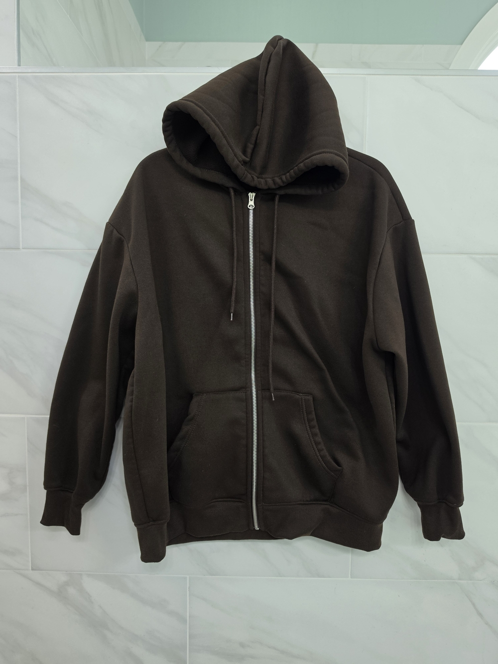 refuge Womens Dark Brown Full-Zip Hoodie